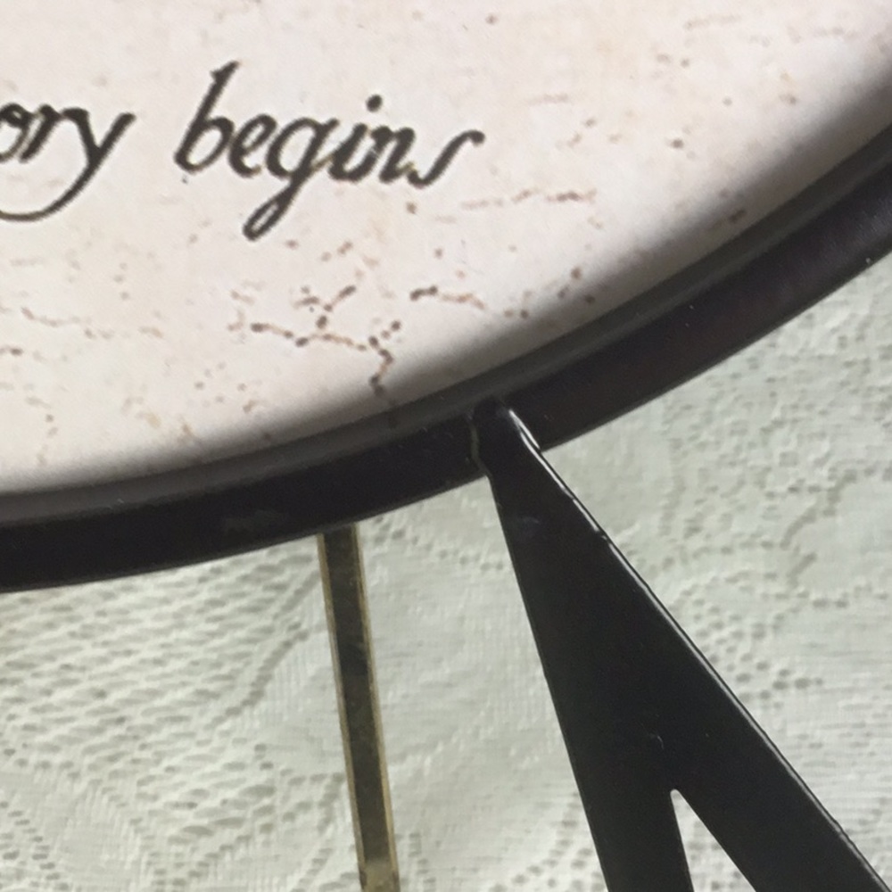 Rustic Metal Wall Clock New w/ 3 tiny defects - Picture 12 of 16